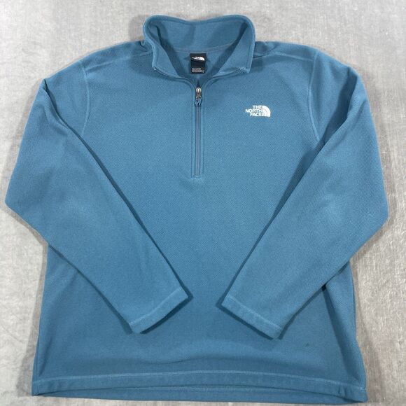 The North Face Other - The North Face Mens XXL‎ Teal Textured Quarter 1/4 Zip Pullover Jacket